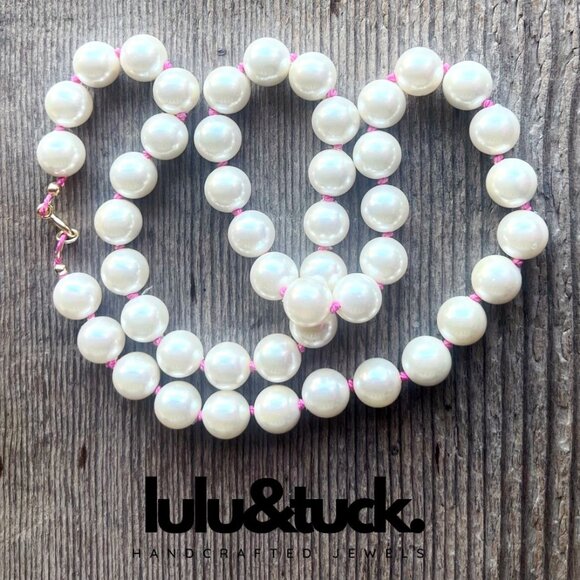 "WILD PEARL" Freshwater Pearl Hand-Knotted Necklace + 14K Gold Clasp(22"),All Products : American Fashion Style Bags On Sale